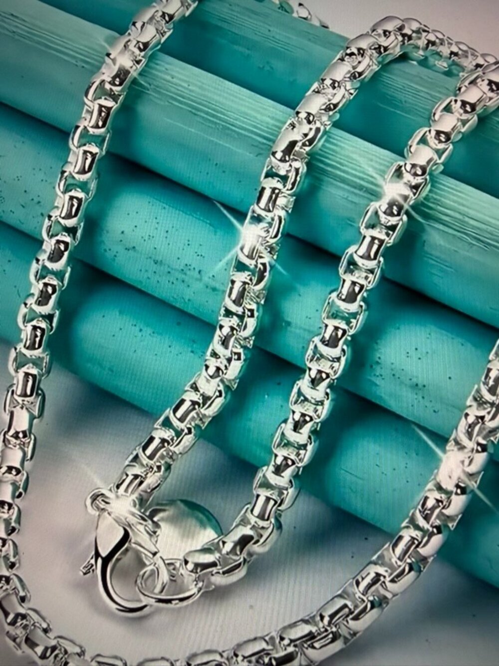 NEW! Beautiful 925 Sterling Silver ~ 4.2mm & 26g Round Box Chain ~ 20" long